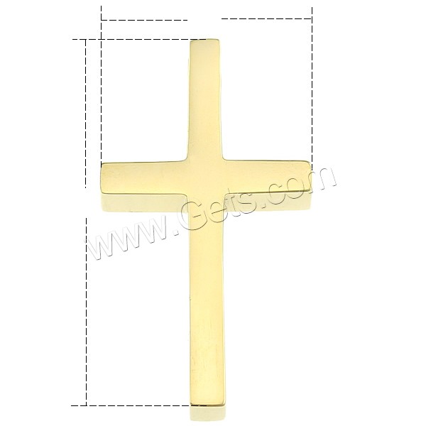Stainless Steel Cross Pendants, plated, different size for choice, more colors for choice, Sold By PC