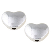 Zinklegierung Herz Perlen, plattiert, keine, frei von Blei & Kadmium, 8x6.5x3mm, Bohrung:ca. 1mm, ca. 1563PCs/kg, verkauft von kg