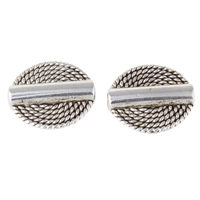 Zinc Alloy Flat Beads, Flat Oval, plated lead & cadmium free Approx 1.5mm, Approx 