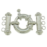 Brass Spring Ring Clasp, plated nickel, lead & cadmium free Approx 2mm 
