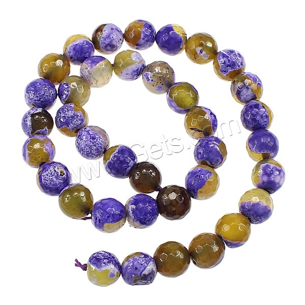 Natural Fire Agate Beads, Round, different size for choice & faceted, Hole:Approx 1.5mm, Length:Approx 14.5 Inch, Sold By Strand
