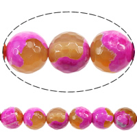 Natural Fire Agate Beads, Round & faceted Approx 1.5mm Approx 15 Inch 