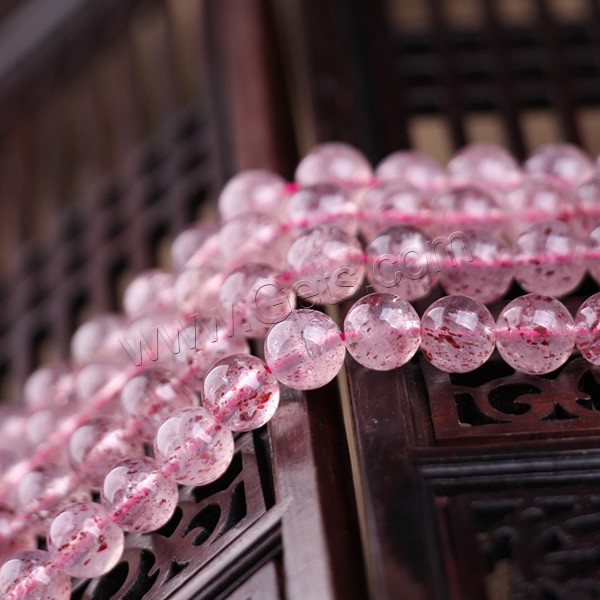 Strawberry Quartz Beads, Round, natural, different size for choice, Grade AAAAA, Length:Approx 15 Inch, Sold By Strand