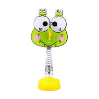 Table Watch Decoration, PC Plastic, with Zinc Alloy, Frog, platinum color plated, approx 140mm 