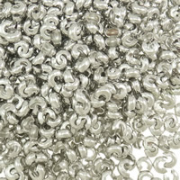 Iron Crimp Bead Cover, plated nickel, lead & cadmium free Approx 3mm 