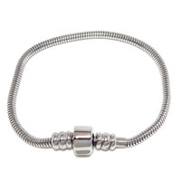 Stainless Steel European Bracelet Chain original color, 3mm 