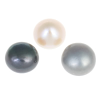 Half Drilled Cultured Freshwater Pearl Beads, Dome, half-drilled Grade AA, 13-14mm Approx 0.8mm 