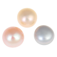 Perles nacres de culture d'eau douce demi percées , perle d'eau douce cultivée, dôme, semi-foré, plus de couleurs à choisir, Niveau AA, 6-6.5mm Environ 0.8mm Vendu par sac