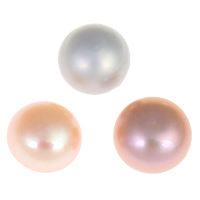 Perles nacres de culture d'eau douce demi percées , perle d'eau douce cultivée, dôme, semi-foré, plus de couleurs à choisir, Niveau AA, 5.5-6mm Environ 0.8mm Vendu par sac