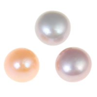 Half Drilled Cultured Freshwater Pearl Beads, Dome, half-drilled Grade AA, 6.5-7mm Approx 0.8mm 