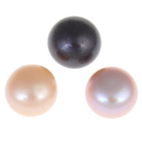 Perles nacres de culture d'eau douce demi percées , perle d'eau douce cultivée, dôme, semi-foré, plus de couleurs à choisir, Niveau AA, 9-9.5mm Environ 0.8mm Vendu par sac