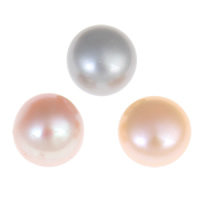 Perles nacres de culture d'eau douce demi percées , perle d'eau douce cultivée, dôme, semi-foré, plus de couleurs à choisir, Niveau AA, 8.5-9mm Environ 0.8mm Vendu par sac