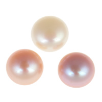 Half Drilled Cultured Freshwater Pearl Beads, Dome, natural, half-drilled Grade AAA, 10.5-11mm Approx 0.8mm 