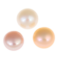 Half Drilled Cultured Freshwater Pearl Beads, Dome, natural, half-drilled Grade AAA, 6.5-7mm Approx 0.8mm 