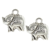 Zinc Alloy Animal Pendants, Elephant, plated lead & cadmium free Approx 1.5mm, Approx 