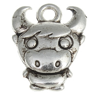 Zinc Alloy Animal Pendants, Cow, plated lead & cadmium free Approx 2mm, Approx 