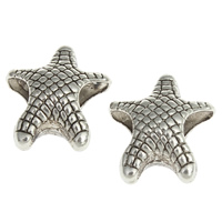 Zinc Alloy European Beads, Starfish, plated, without troll lead & cadmium free Approx 4mm, Approx 