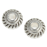 Zinc Alloy Jewelry Beads, Rondelle, plated lead & cadmium free Approx 1.5mm, Approx 