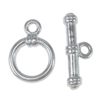 Brass Toggle Clasp, platinum color plated  Approx 2mm 