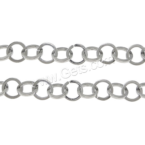 Нержавеющая сталь круг цепи, нержавеющая сталь, цепь из круглых кольц & разный размер для выбора, оригинальный цвет, продается м