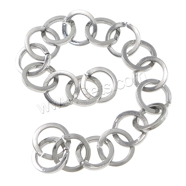 Cadena circular de acero inoxidable, cadena de eslabones redondos & diverso tamaño para la opción, color original, Vendido por m