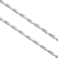 Stainless Steel Boston Chain, original color, 0.8mm 
