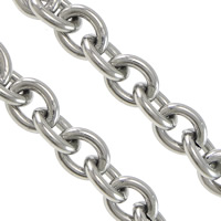 Stainless Steel Oval Chain, original color 