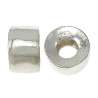 Sterling Silber Perlen Europa, 925 Sterling Silber, Kreisring, ohne troll, 6.6x11mm, Bohrung:ca. 5mm, verkauft von PC