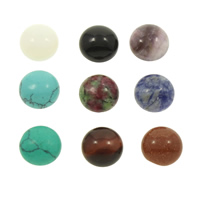 Cabochons en pierres précieuses, pierre gemme, naturel, normes différentes pour le choix & dos plat & mélangé Vendu par sac