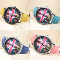 Women Wrist Watch, Canvas, with Glass & Zinc Alloy, Chinese movement, plated, adjustable & for woman nickel, lead & cadmium free, 40mm, 20mm Approx 8 Inch 