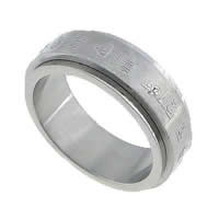 Кольцо из нержавеющей стали, Нержавеющая сталь 316, ручной полированный, оригинальный цвет, 8mm, 19mm, размер:9, продается PC
