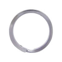 Stainless Steel Key Split Ring, Donut, hand polished, original color 