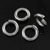 Sterling Silber offen Sprung Ring, 316 Edelstahl, Kreisring, originale Farbe, 8x0.7mm, 50000PCs/Tasche, verkauft von Tasche