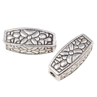 Zinc Alloy Jewelry Beads, Rectangle, plated lead & cadmium free Approx 1mm, Approx 