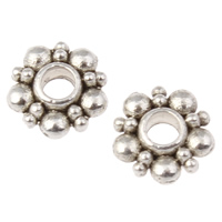 Perles intercalaires en alliage de zinc, fleur, Placage, plus de couleurs à choisir, sans plomb et cadmium Environ 2mm, Environ Vendu par kg