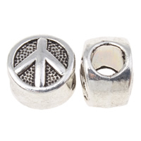 Zinc Alloy European Beads, Peace Logo, plated, without troll lead & cadmium free Approx 4mm, Approx 