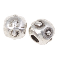 Zinc Alloy Jewelry Beads, Drum, plated lead & cadmium free Approx 1.5mm, Approx 