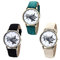Women Wrist Watch, Canvas, with Glass & Zinc Alloy, Chinese movement, plated, adjustable & for woman nickel, lead & cadmium free, 40mm, 20mm Approx 8 Inch 