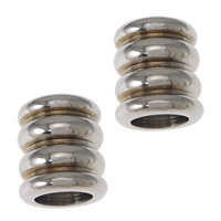 Stainless Steel Large Hole Beads, 304 Stainless Steel, Tube, original color Approx 5.8mm 