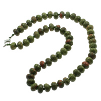 Ruby in Zoisite Necklace, zinc alloy lobster clasp, Rondelle Approx 18 Inch 