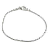 Stainless Steel Chain Bracelets, 316 Stainless Steel, snake chain, original color, 2mm .5 Inch 
