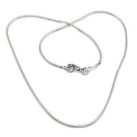 Мода нержавеющей стали ожерелье цепь, Нержавеющая сталь 316, ручной полированный, змея цепи, оригинальный цвет, 2mm, длина:20 дюймовый, продается Strand