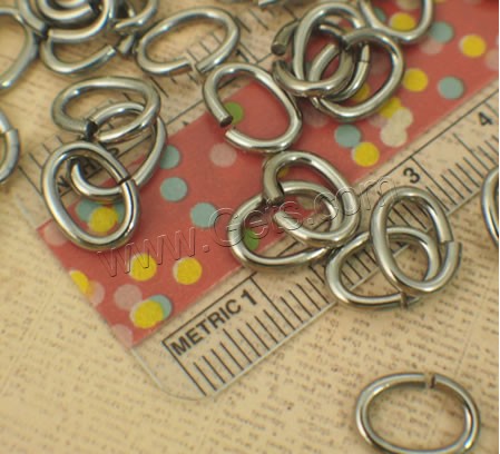 Edelstahl öffnen Sprung Ring, 304 Edelstahl, oval, verschiedene Größen vorhanden, originale Farbe, 10000PCs/Tasche, verkauft von Tasche