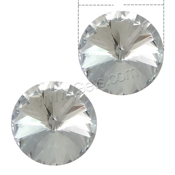 Iron Shank Button, with Crystal, platinum color plated, different size for choice & faceted, clear, Sold By PC