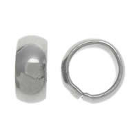 Sägeschnitt Edelstahl Closed Sprung-Ring, Kreisring, originale Farbe, 7x7x3mm, 5000PCs/Tasche, verkauft von Tasche