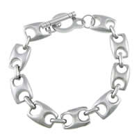 Stainless Steel Chain Bracelets, 304 Stainless Steel, original color Approx 7.5 Inch 