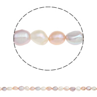 Perles nacres baroques de culture d'eau douce , perle d'eau douce cultivée, naturel, couleurs mélangées, 8-9mm Environ 0.8mm Environ 14.7 pouce, Vendu par brin