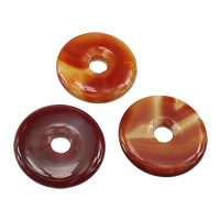 Red Agate Pendants, Donut, natural 