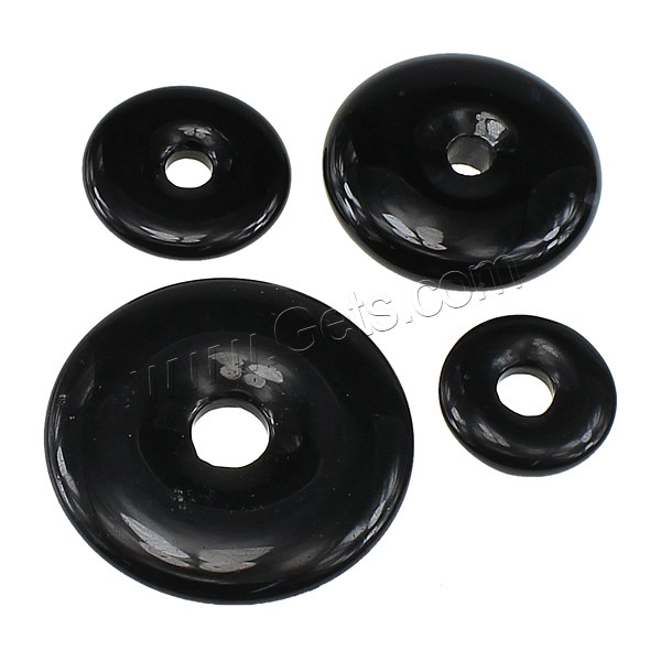 Black Stone Pendants, Donut, natural, different size for choice, Sold By PC