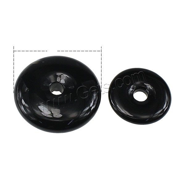 Черный камень подвески, черный камень, Кольцевая форма, натуральный, разный размер для выбора, продается PC
